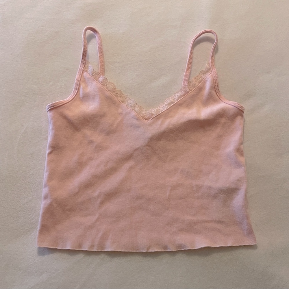 TopShop Women’s Light Pink Lace Crop Top
